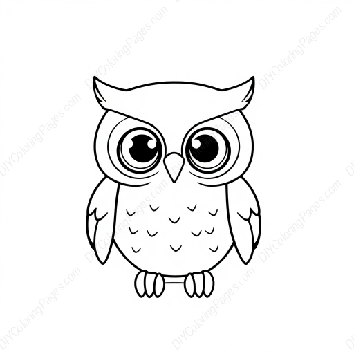 adorable owl - adorable, owl coloring page