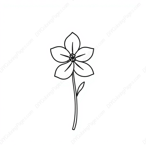 Free Printable larkspur - garden, flowers, larkspur Coloring Page for Kids and Adults - High Quality PDF & PNG Download