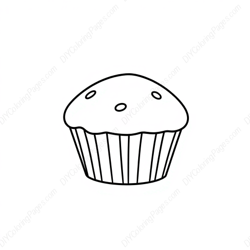 Free Printable muffin - muffin Coloring Page for Kids and Adults - High Quality PDF & PNG Download