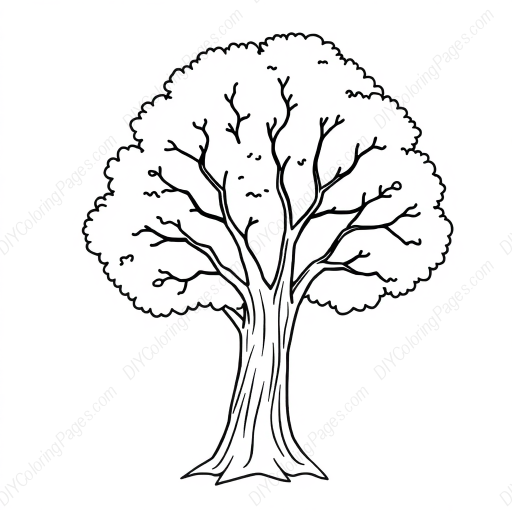 tree - tree coloring page