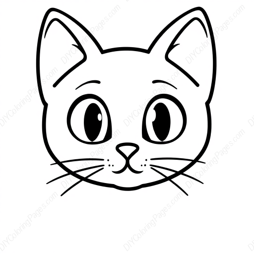 Free Printable cat eyes - cat, eyes Coloring Page for Kids and Adults - High Quality PDF & PNG Download