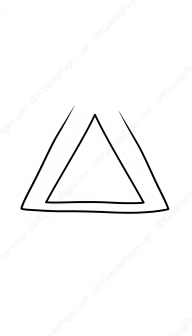 Free Printable penrose triangle - geometric, optical illusion, penrose triangle, drawing Coloring Page for Kids and Adults - High Quality PDF & PNG Download