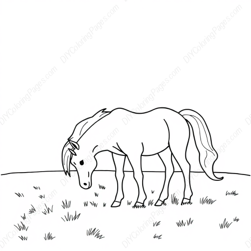 Free Printable unicorn grazing - unicorn, grazing Coloring Page for Kids and Adults - High Quality PDF & PNG Download