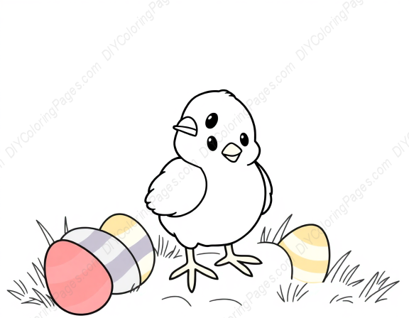 Free Printable easter chick - easter, chick Coloring Page for Kids and Adults - High Quality PDF & PNG Download