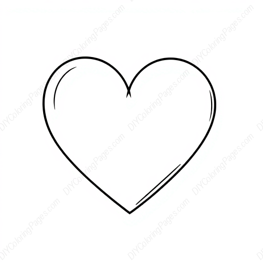 heart - heart coloring page