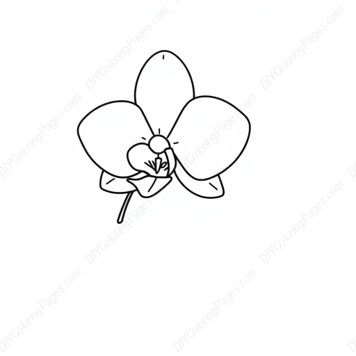 Free Printable orchid - orchid Coloring Page for Kids and Adults - High Quality PDF & PNG Download