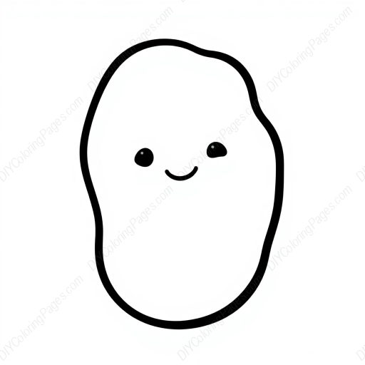 Free Printable potato - potato Coloring Page for Kids and Adults - High Quality PDF & PNG Download