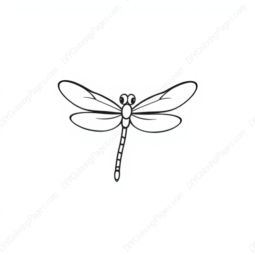 Free Printable dragonfly wing - dragonfly, wing Coloring Page for Kids and Adults - High Quality PDF & PNG Download