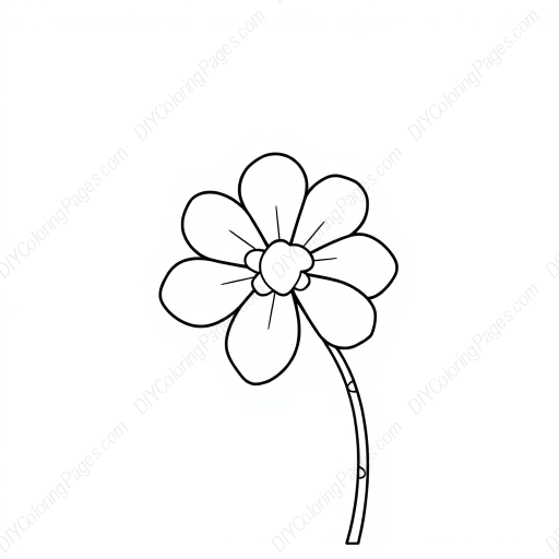 flower - flower coloring page