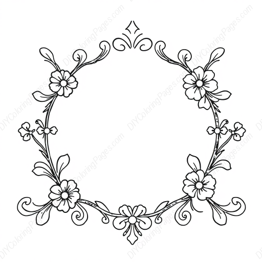 decorative border - decorative, border coloring page