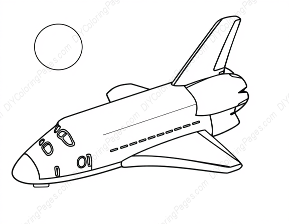 Free Printable space shuttle - space, space shuttle, shuttle Coloring Page for Kids and Adults - High Quality PDF & PNG Download