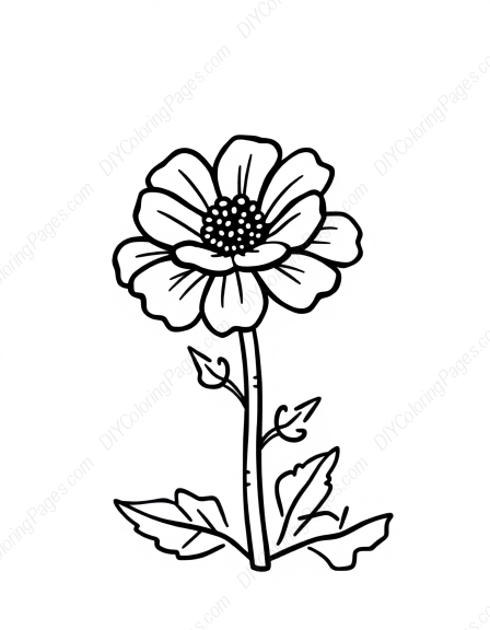 Free Printable marigold - marigold Coloring Page for Kids and Adults - High Quality PDF & PNG Download