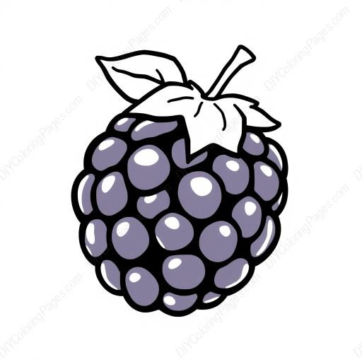 Free Printable blackberry - blackberry Coloring Page for Kids and Adults - High Quality PDF & PNG Download