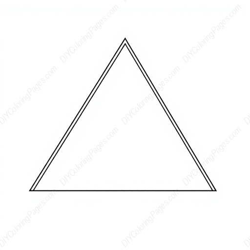 easy triangle - easy, triangle coloring page