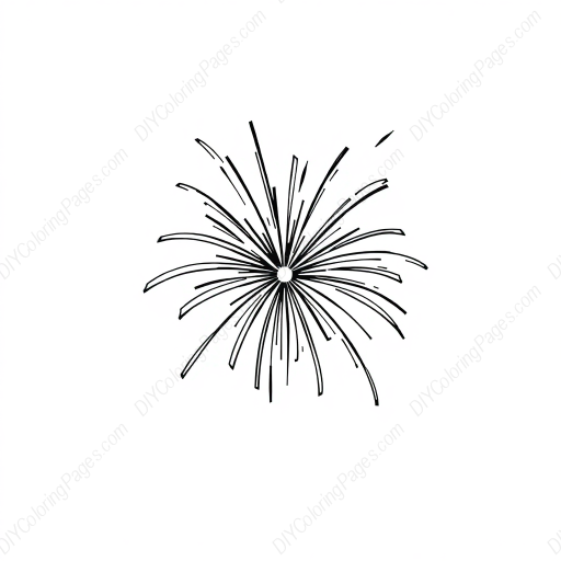 Free Printable fireworks - fireworks Coloring Page for Kids and Adults - High Quality PDF & PNG Download