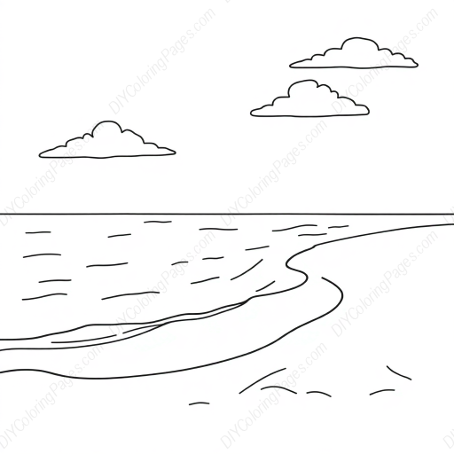 Free Printable sandy beach - sandy beach Coloring Page for Kids and Adults - High Quality PDF & PNG Download