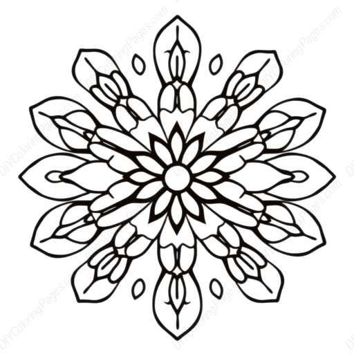 Free Printable floral mandala - mandala, floral Coloring Page for Kids and Adults - High Quality PDF & PNG Download