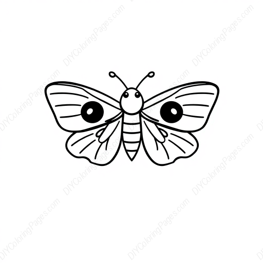 Free Printable moth detail - detail, moth Coloring Page for Kids and Adults - High Quality PDF & PNG Download