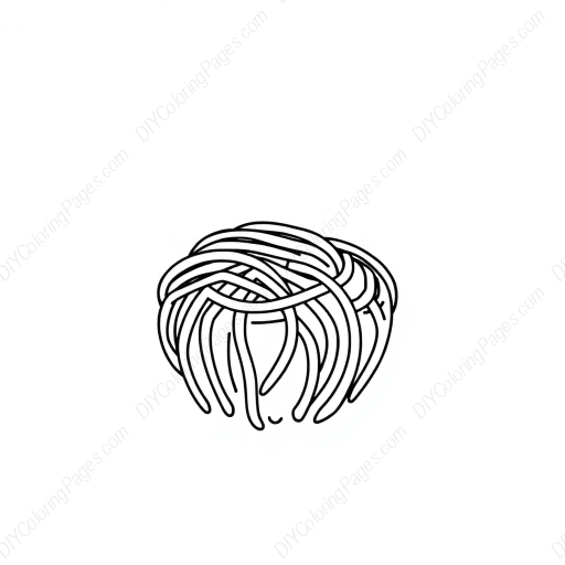 Free Printable spaghetti - spaghetti Coloring Page for Kids and Adults - High Quality PDF & PNG Download