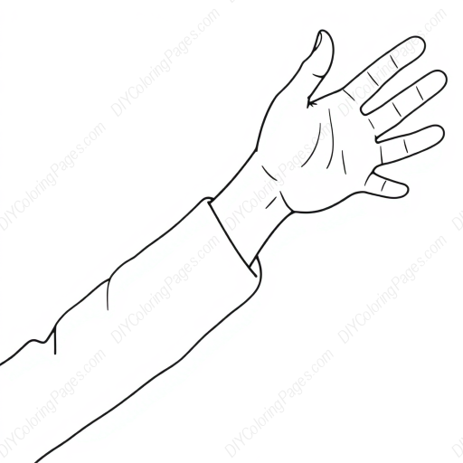 child raising hand - child, raising hand coloring page