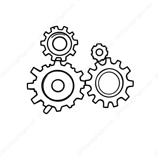 Free Printable steampunk gears - steampunk, gears Coloring Page for Kids and Adults - High Quality PDF & PNG Download