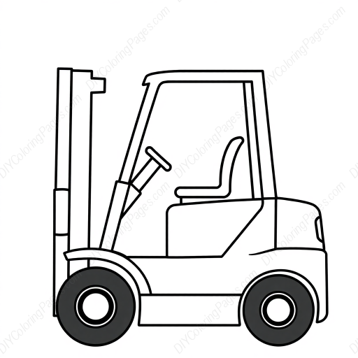 Free Printable forklift - forklift Coloring Page for Kids and Adults - High Quality PDF & PNG Download