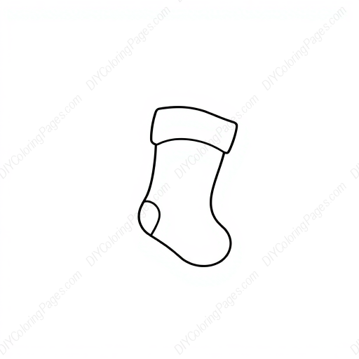 Free Printable christmas stocking - christmas, stocking Coloring Page for Kids and Adults - High Quality PDF & PNG Download