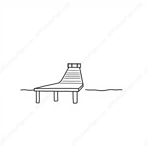 Free Printable pier Coloring Page for Kids and Adults - High Quality PDF & PNG Download