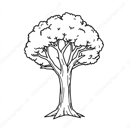 tree - tree coloring page