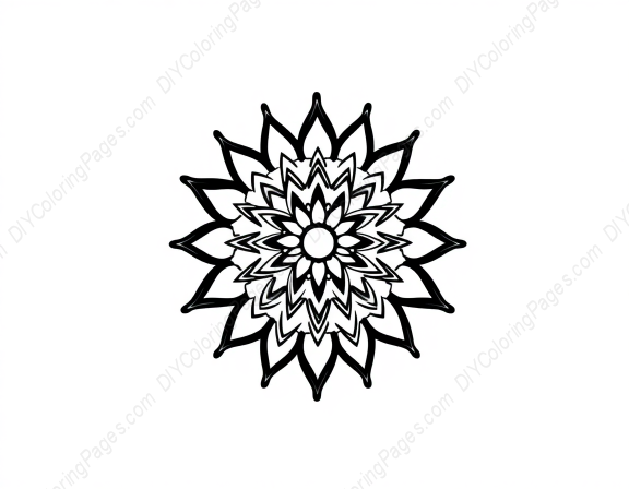 Free Printable mandala center - mandala, center Coloring Page for Kids and Adults - High Quality PDF & PNG Download