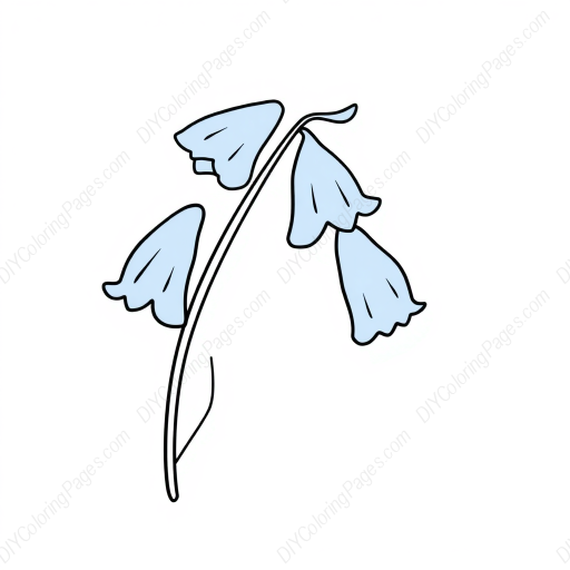 Free Printable bluebell - bluebell Coloring Page for Kids and Adults - High Quality PDF & PNG Download