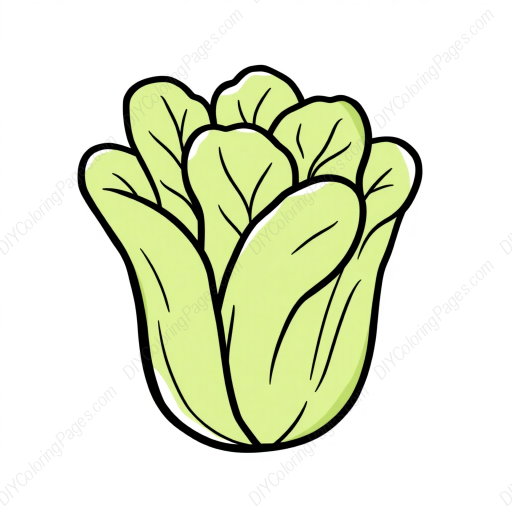 Free Printable lettuce - lettuce Coloring Page for Kids and Adults - High Quality PDF & PNG Download