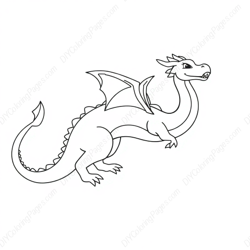 dragon - dragon coloring page