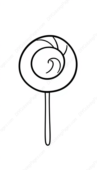 Free Printable lollipop - lollipop Coloring Page for Kids and Adults - High Quality PDF & PNG Download