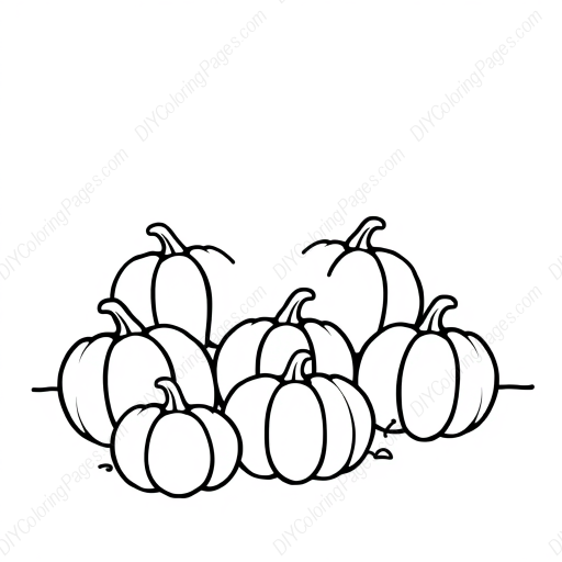 Free Printable pumpkin patch - pumpkin, patch Coloring Page for Kids and Adults - High Quality PDF & PNG Download