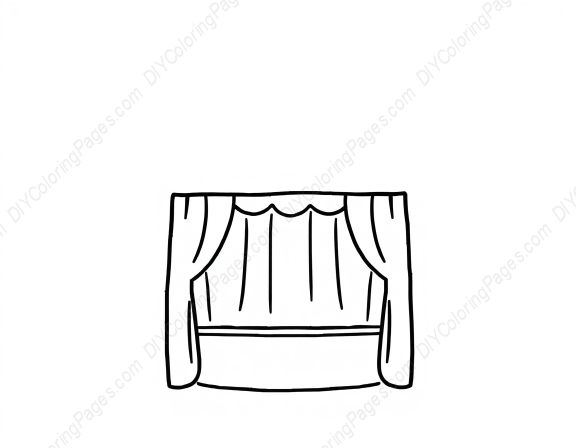 Free Printable theater - theater, stage, curtains, spotlight, audience Coloring Page for Kids and Adults - High Quality PDF & PNG Download